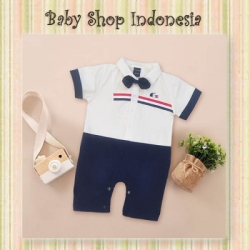 LJ153 Jumpsuit Import Bayi Baju Bayi Putih Jumpsuit Bayi Laki laki Putih Croc  large